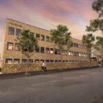 Nieuwbouw appartementen The Springs bij avondlicht