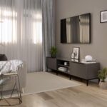 Moderne woonkamer in nieuwbouw appartement The Springs